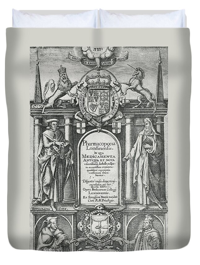Art Duvet Cover featuring the photograph Pharmacopoeia Londinensis, 1632 by Science Source