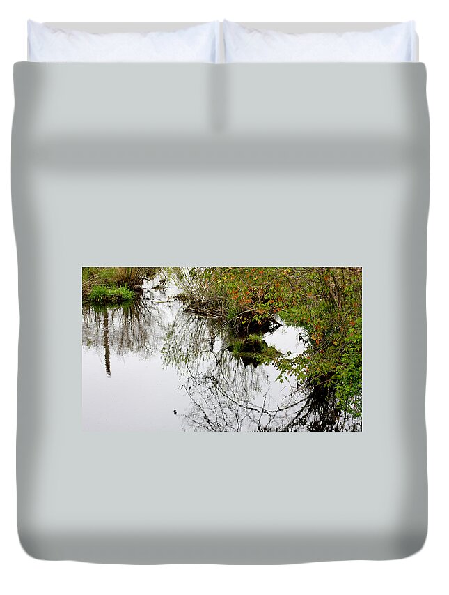 Color Photography Duvet Cover featuring the photograph Pondscape by Kim Galluzzo Wozniak