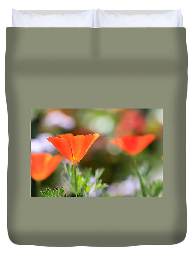  Duvet Cover featuring the photograph Poppy by Heidi Smith