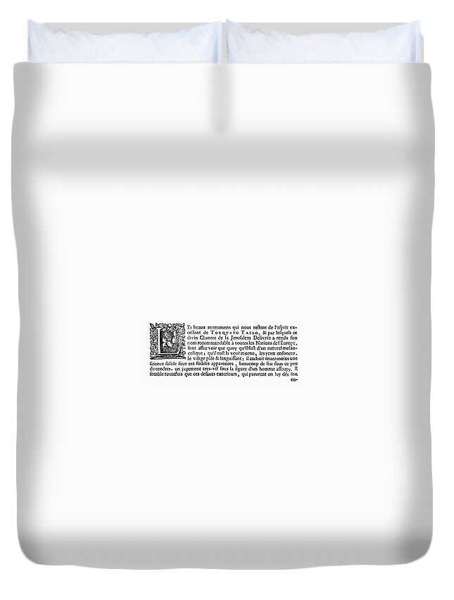 1500 Duvet Cover featuring the photograph PRINTERS INITIAL, c1500 by Granger