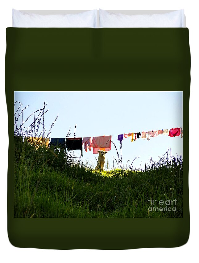Al Bourassa Duvet Cover featuring the photograph Protecting The Valuables by Al Bourassa