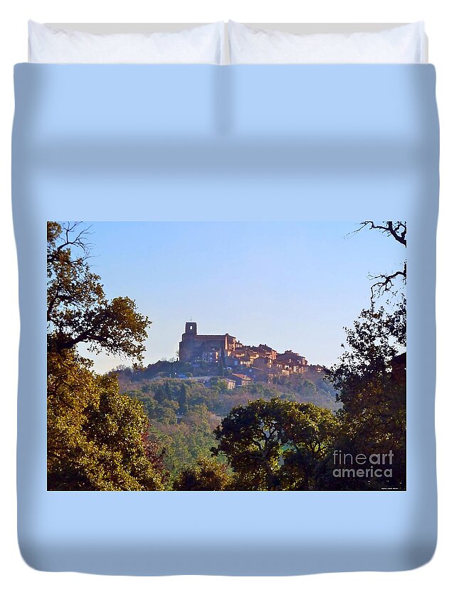 Countryside Duvet Cover featuring the mixed media Provence by Rogerio Mariani