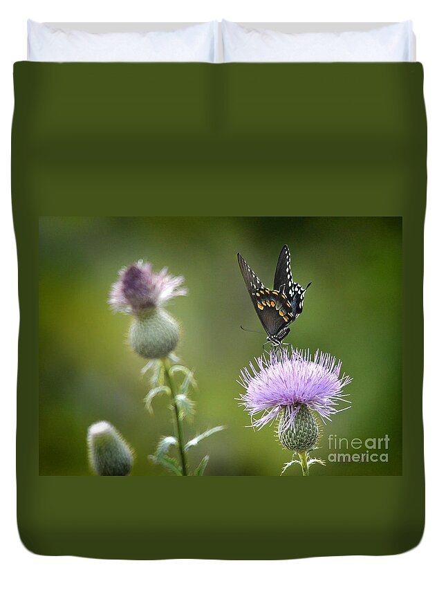 Nature Duvet Cover featuring the photograph Purple Majesty by Nava Thompson