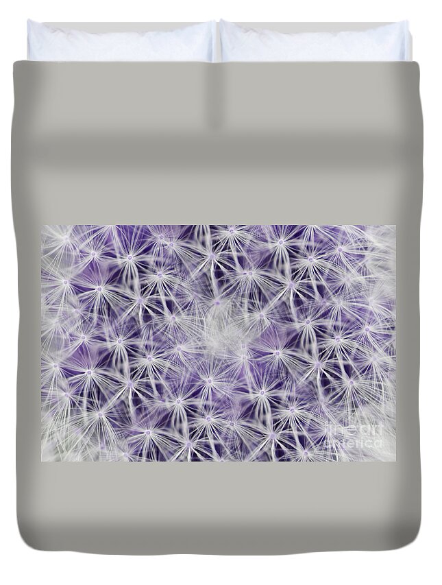 Dandelion Duvet Cover featuring the photograph Purple Wishes by Traci Cottingham