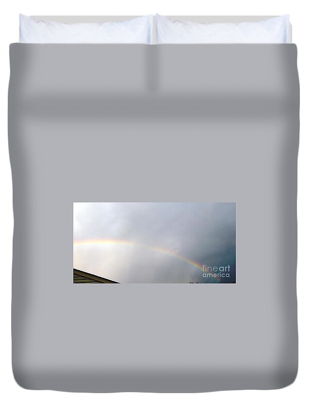 Rainbow Duvet Cover featuring the photograph Rainbow III by Alys Caviness-Gober