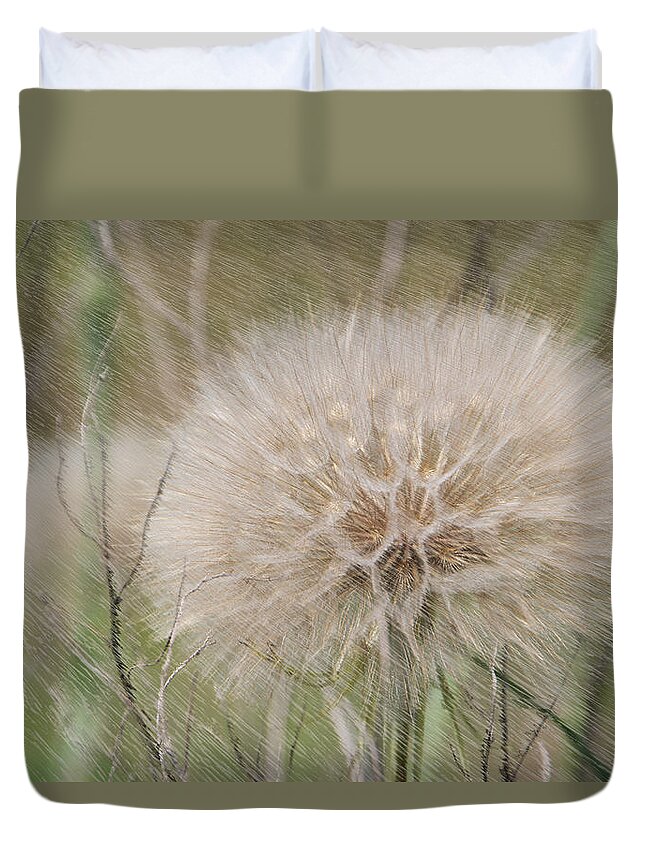 Dandelion Duvet Cover featuring the photograph Ready For That Wish by Ericamaxine Price