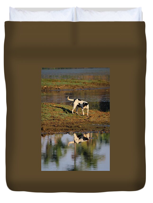 Reflection Duvet Cover featuring the photograph Reflection by SAURAVphoto Online Store