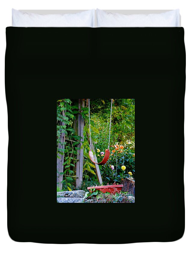 Swing Duvet Cover featuring the photograph Remember... by Rory Siegel