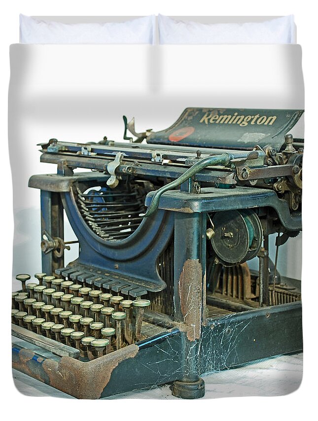 Typewriter Duvet Cover featuring the photograph Remington 11 by Kay Lovingood