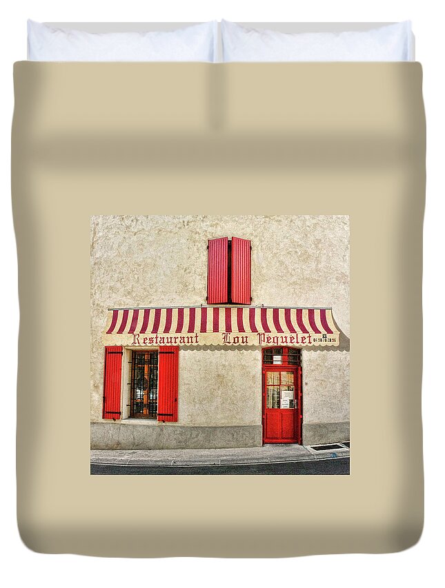 France Duvet Cover featuring the photograph Restaurant in Provence by Dave Mills