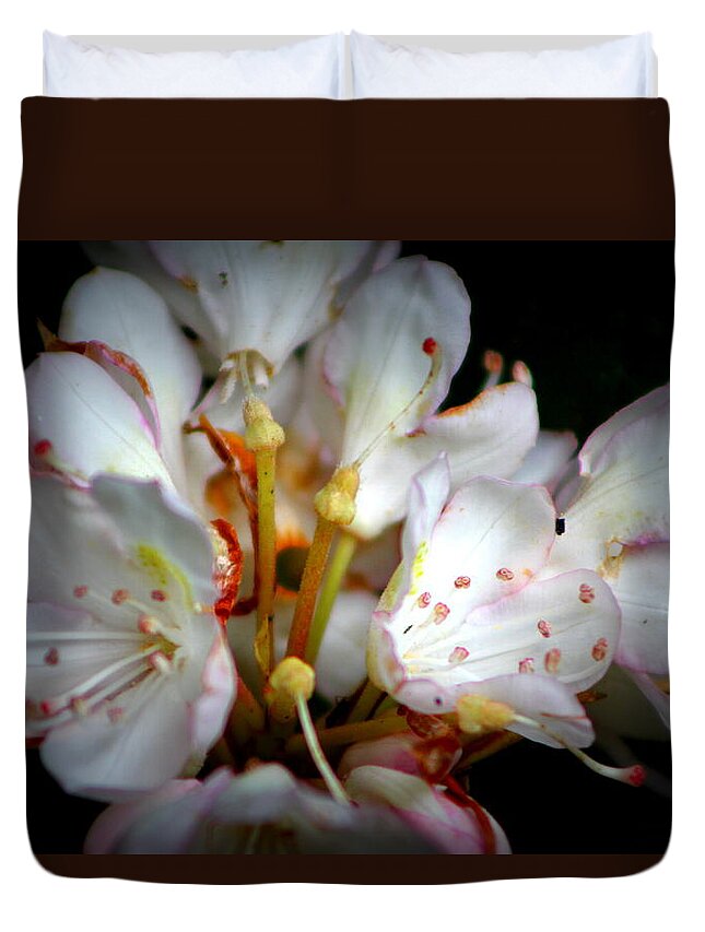 Rhododendron Duvet Cover featuring the photograph Rhododendron Explosion by Deborah Crew-Johnson