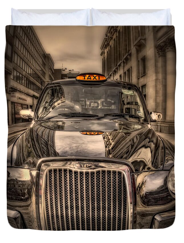 London Duvet Cover featuring the photograph Ride With Me by Evelina Kremsdorf