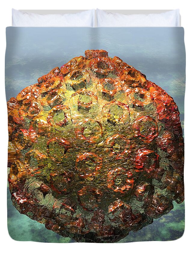 Africa Duvet Cover featuring the digital art Rift Valley Fever Virus 1 by Russell Kightley