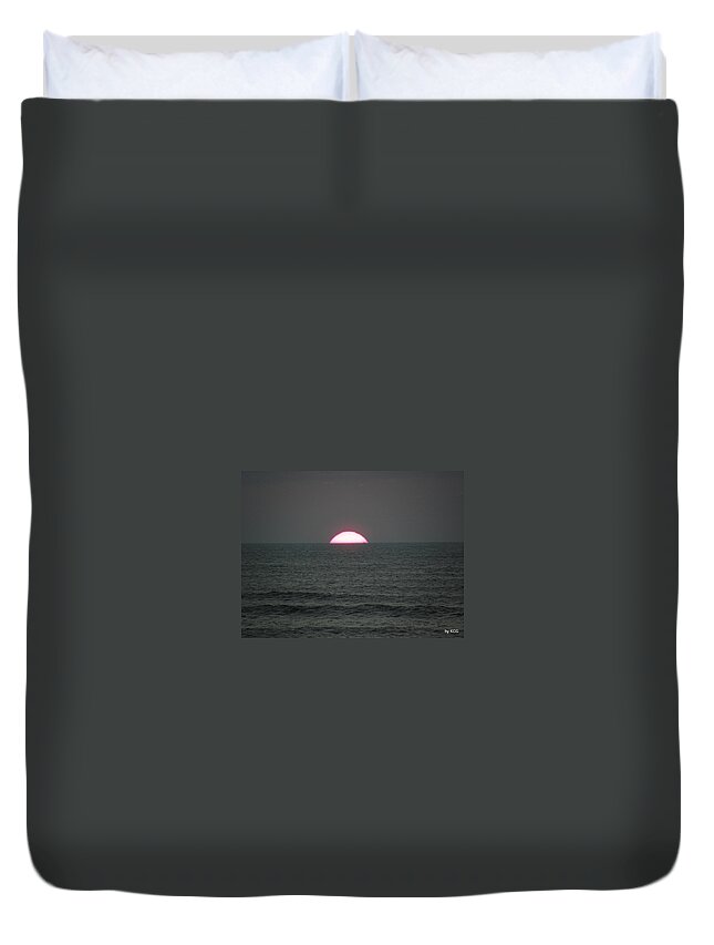 Sunrise Duvet Cover featuring the photograph Rise Over Atlantic by Kim Galluzzo Wozniak