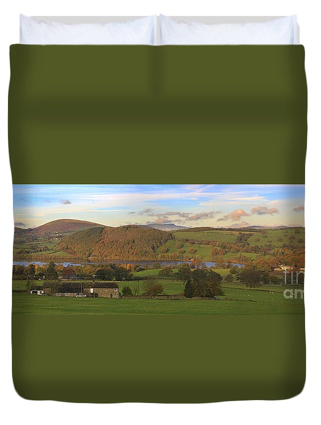 Roe House Duvet Cover featuring the photograph Roe House overlooks Ullswater near Pooley Bridge in the Lake District by Louise Heusinkveld