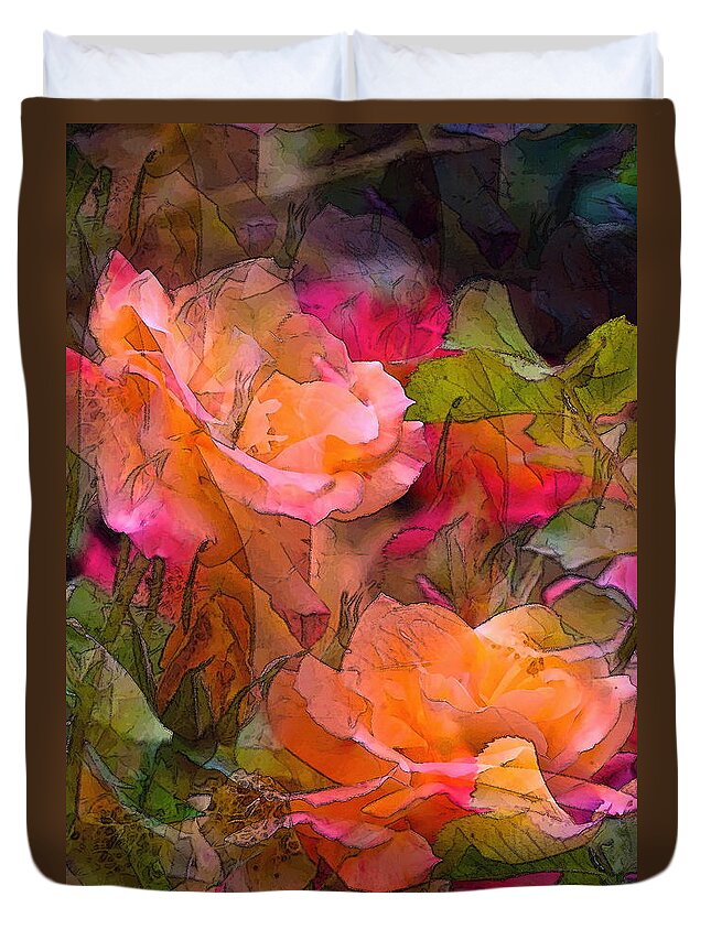 Floral Duvet Cover featuring the photograph Rose 146 by Pamela Cooper