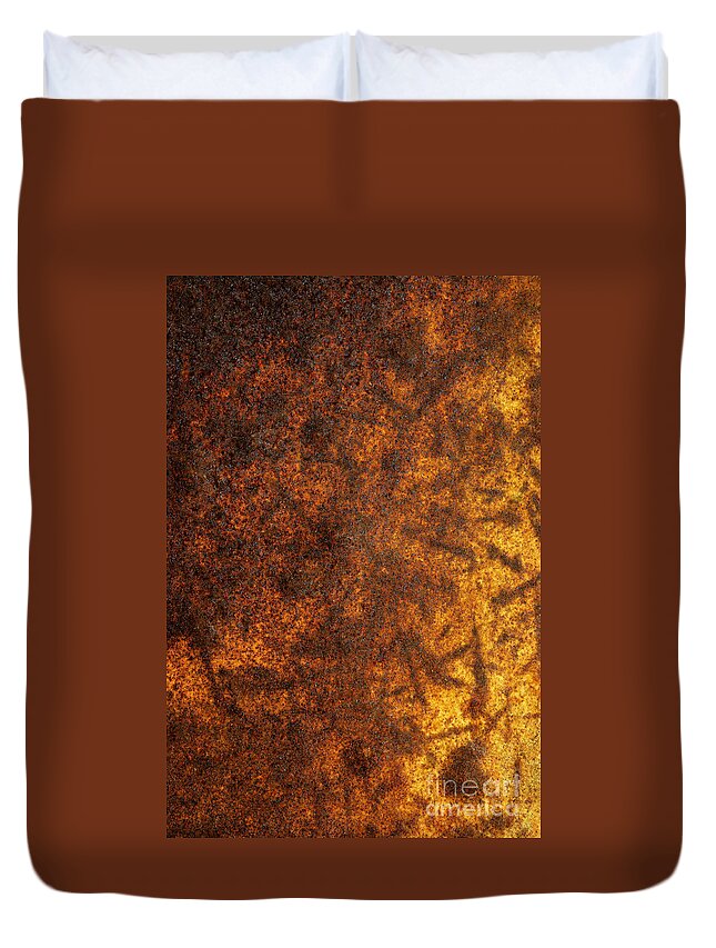 Abandoned Duvet Cover featuring the photograph Rusty Background by Carlos Caetano