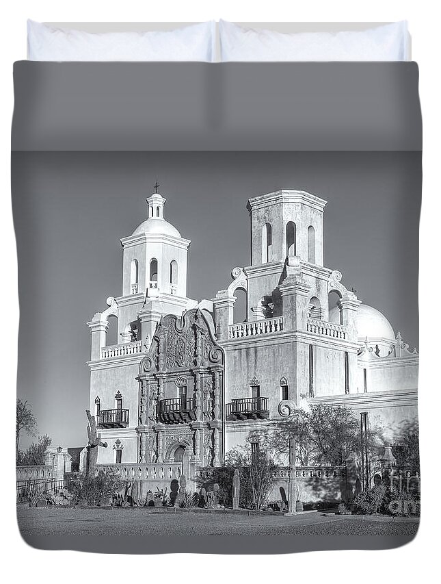 Clarence Holmes Duvet Cover featuring the photograph San Xavier del Bac Mission V by Clarence Holmes