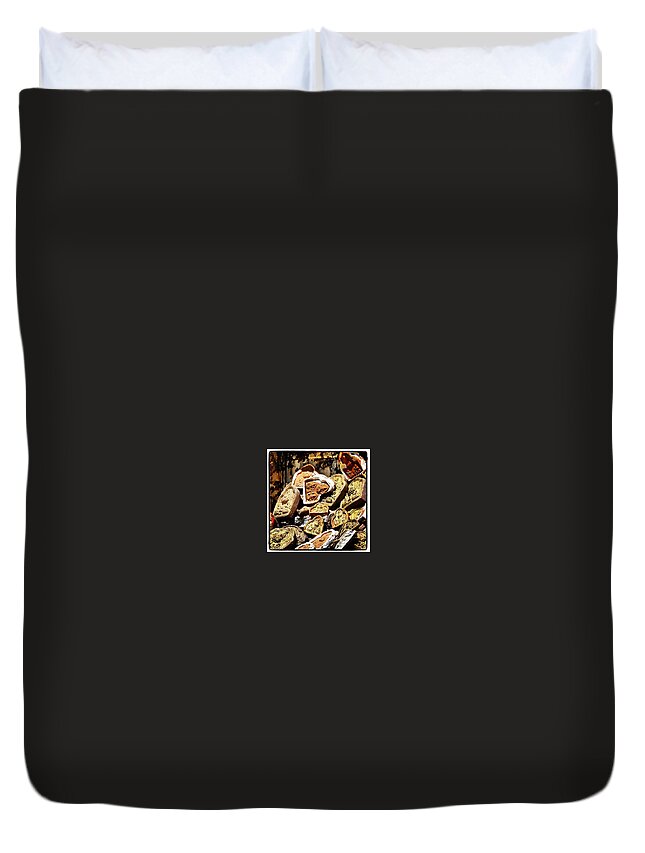 Hkellex13 Duvet Cover featuring the photograph Sera Monastery by Lorelle Phoenix