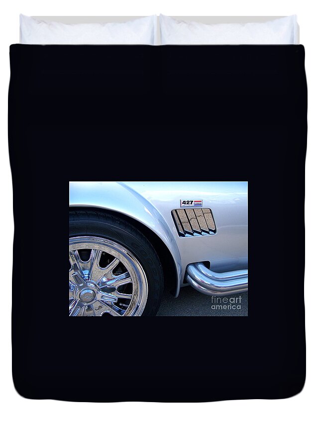 Shelby Duvet Cover featuring the photograph Shelby Cobra 427 by Sue Stefanowicz