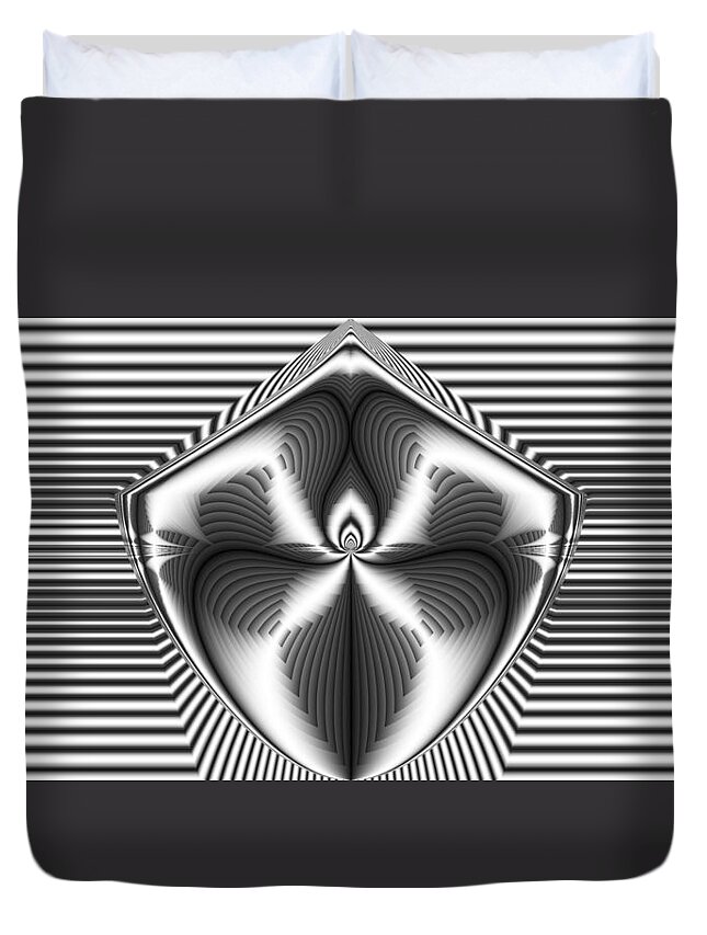 Geometric Duvet Cover featuring the photograph Siltron 4 by Theodore Jones