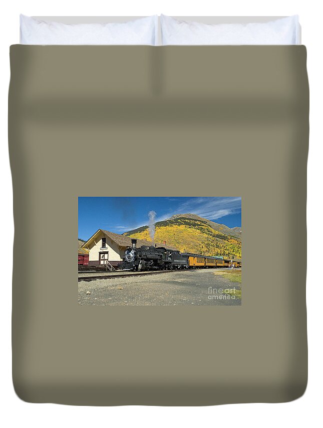 D&sng Duvet Cover featuring the photograph Silverton Departure by Tim Mulina