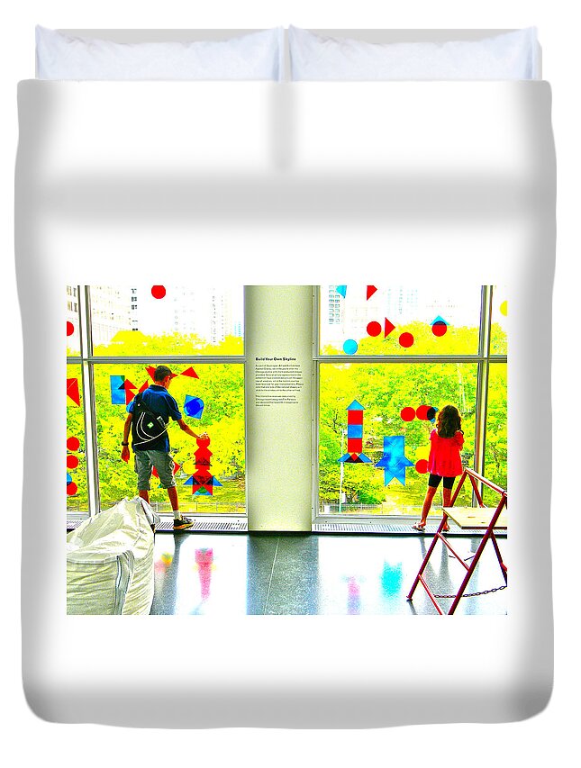 Children Duvet Cover featuring the photograph Skyline by Marwan George Khoury