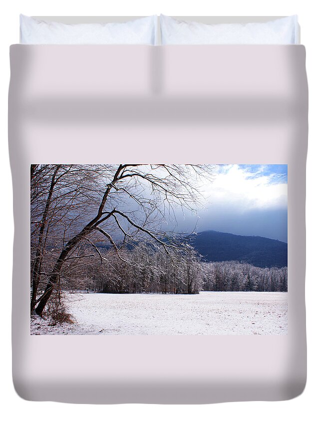 Snow Duvet Cover featuring the photograph Snow and Ice by Paul Mashburn