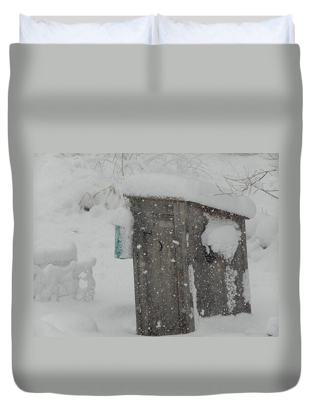 Snow Duvet Cover featuring the photograph Snow Storm In The Country by Kim Galluzzo Wozniak