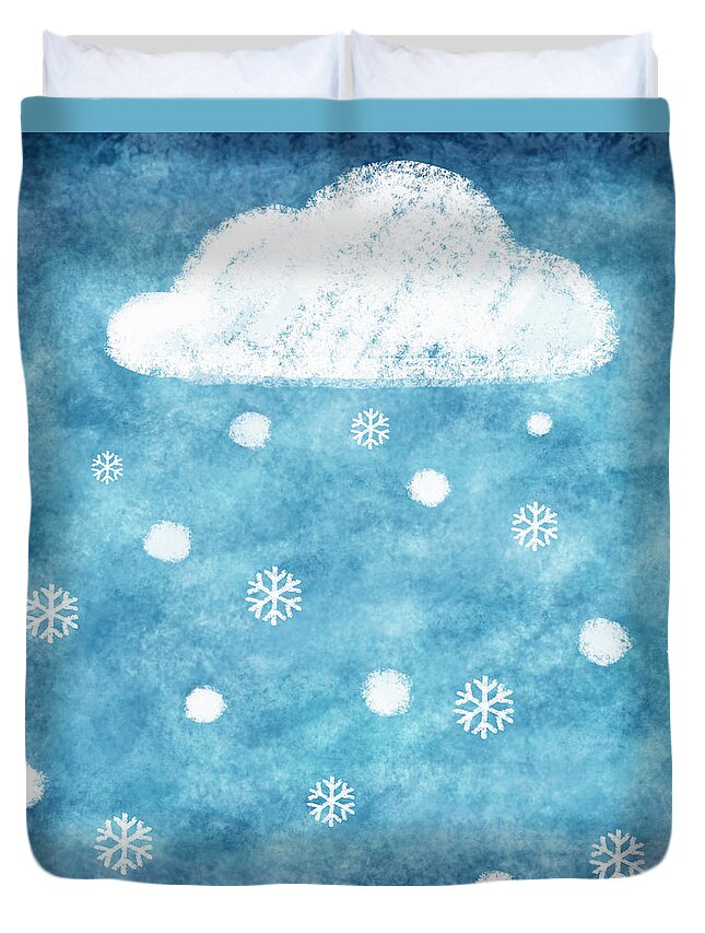 Art Duvet Cover featuring the photograph Snow Winter by Setsiri Silapasuwanchai