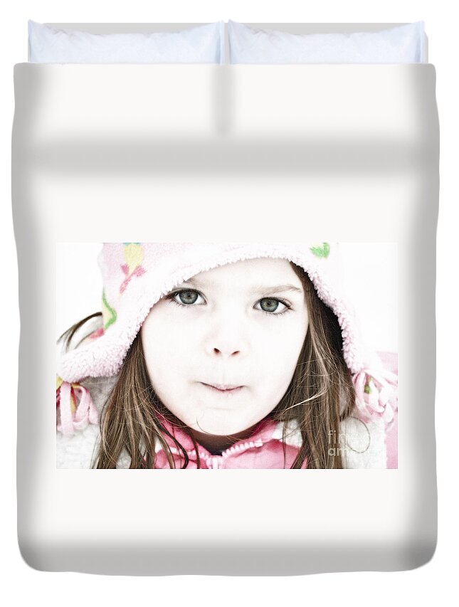 Snow Duvet Cover featuring the photograph Snowy Innocence by Gwyn Newcombe
