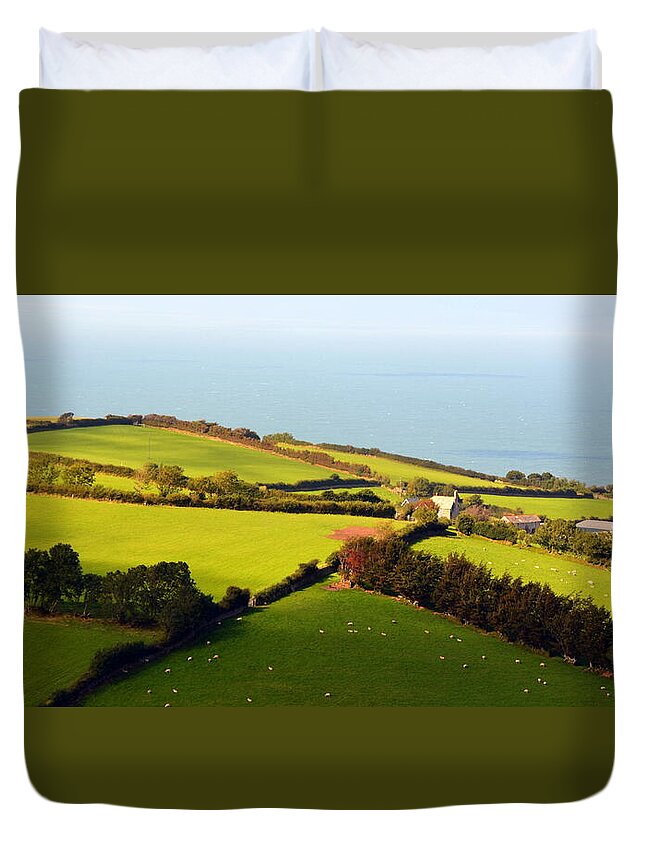 Somerset Duvet Cover featuring the photograph Somerset Coast by Carla Parris
