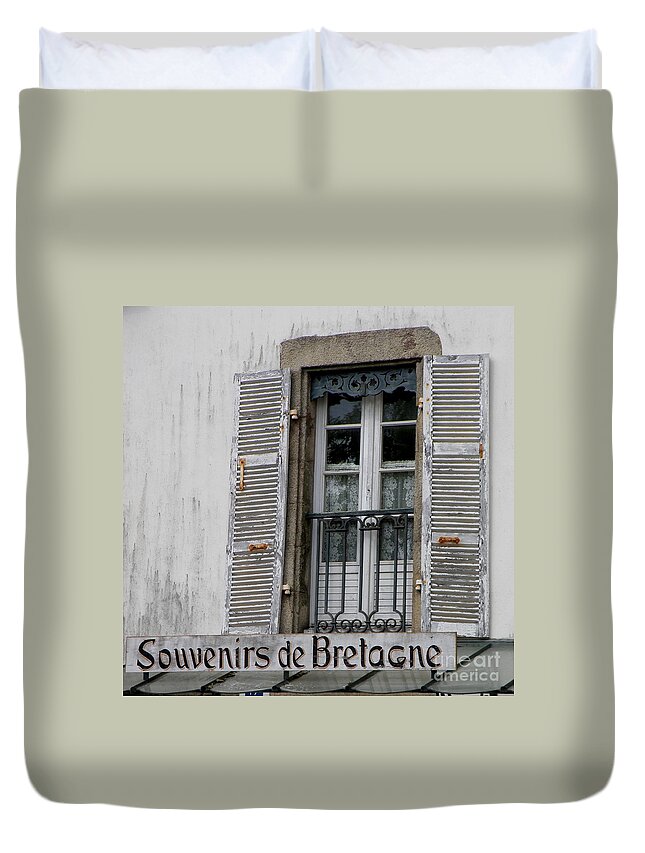 Window Duvet Cover featuring the photograph Souvenirs de Bretagne by Lainie Wrightson