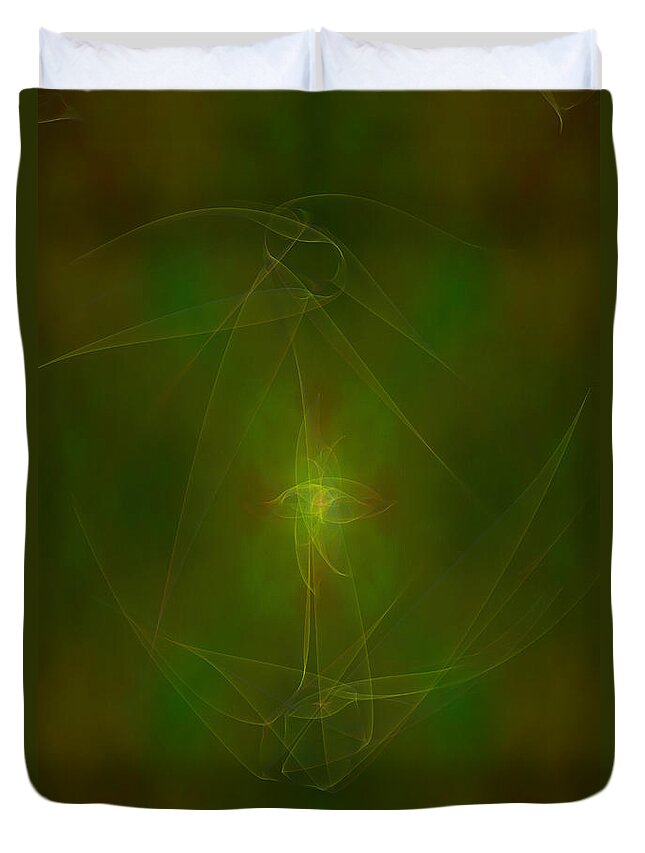 Digital Painting Duvet Cover featuring the painting Spatial Freeze by Marie Jamieson