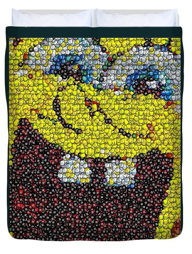 Spongebob Mms Candy Mosaic Duvet Cover For Sale By Paul Van Scott
