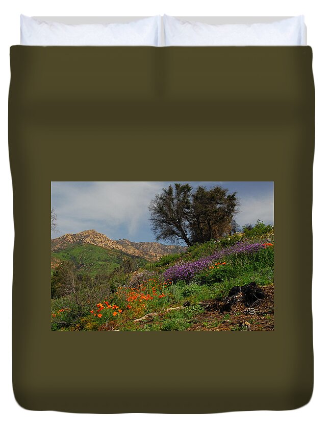 Spring Duvet Cover featuring the photograph Spring in Santa Barbara by Lynn Bauer