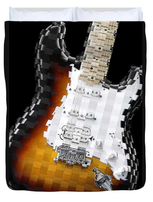 Abstract Guitar Duvet Cover featuring the photograph Classic Guitar Abstract 2 by Mike McGlothlen