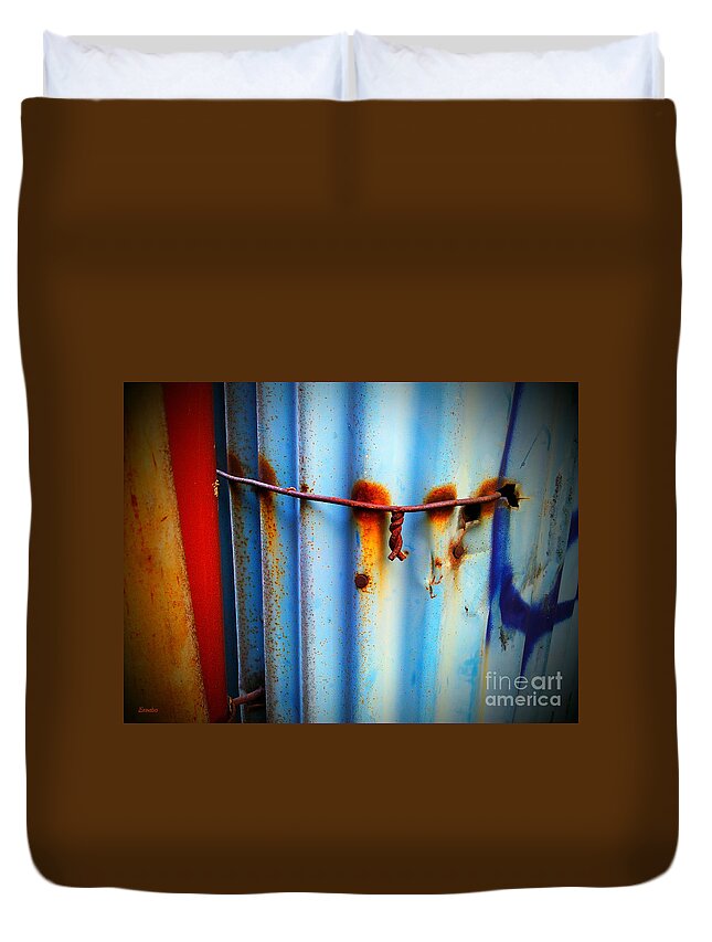 Rust Duvet Cover featuring the photograph Strong by Eena Bo