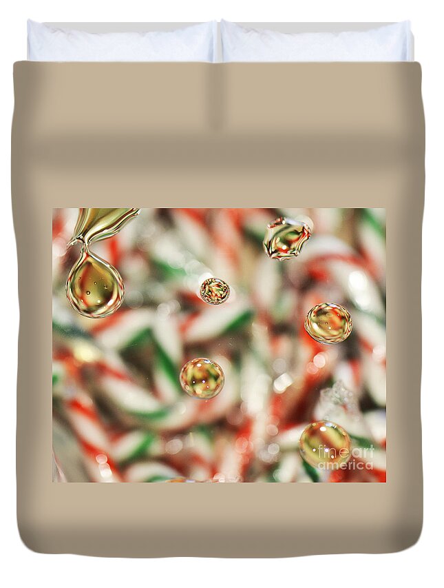Droplets Duvet Cover featuring the photograph Sugar on Canes by Traci Cottingham