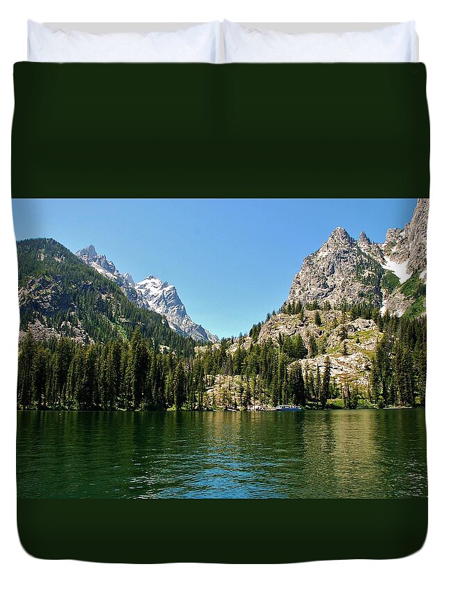 Jenny Lake Duvet Cover featuring the photograph Summer Day at Jenny Lake by Dany Lison