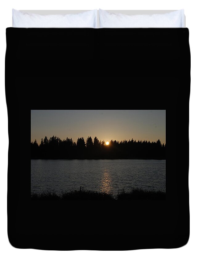 Summer Duvet Cover featuring the photograph Summer Sunset by Michael Merry