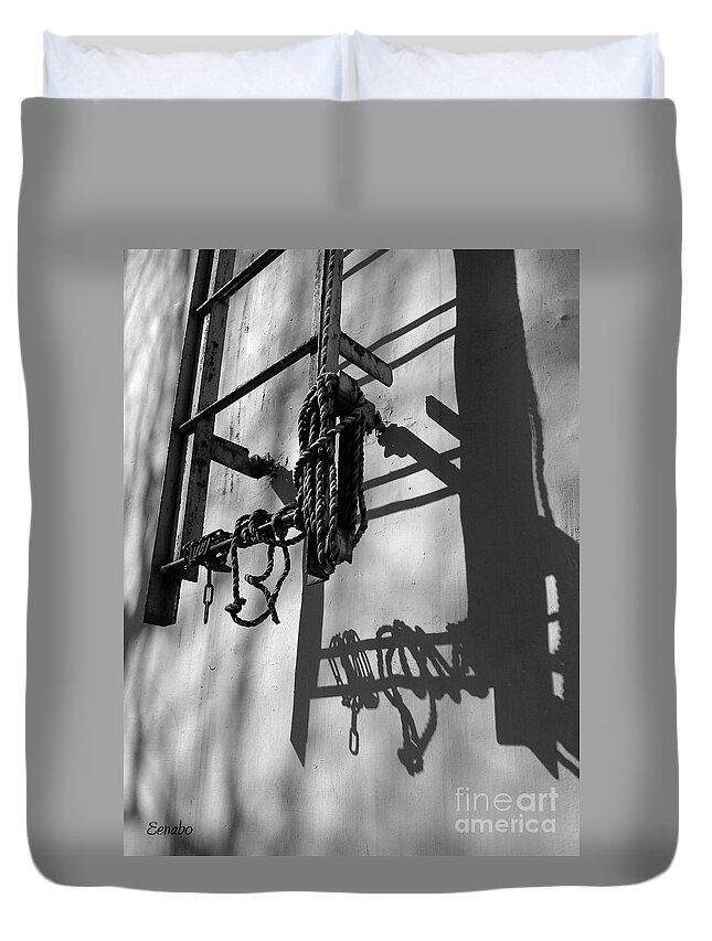 Ladder Duvet Cover featuring the photograph Sun Play by Eena Bo