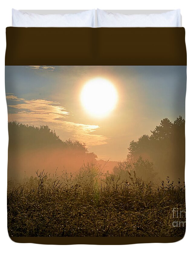 Color Photography Duvet Cover featuring the photograph Sunny Side Up by Sue Stefanowicz