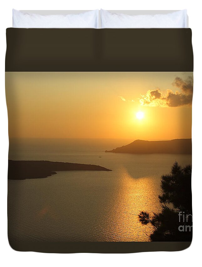 Sunset Duvet Cover featuring the photograph Sunset by Milena Boeva