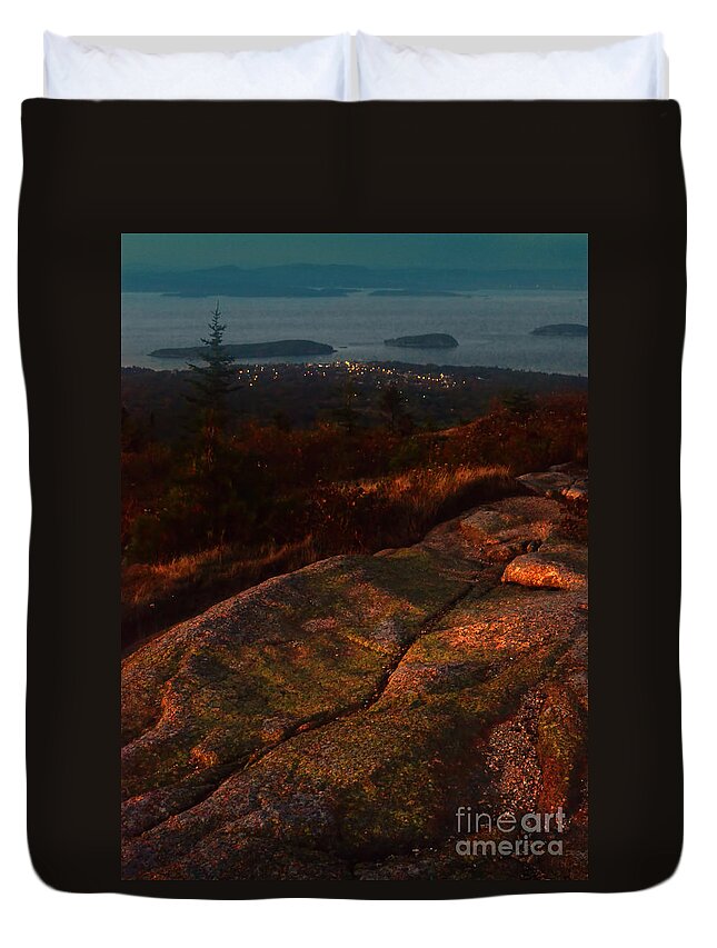 View Duvet Cover featuring the photograph Sunset View of the Bay by Jill Battaglia