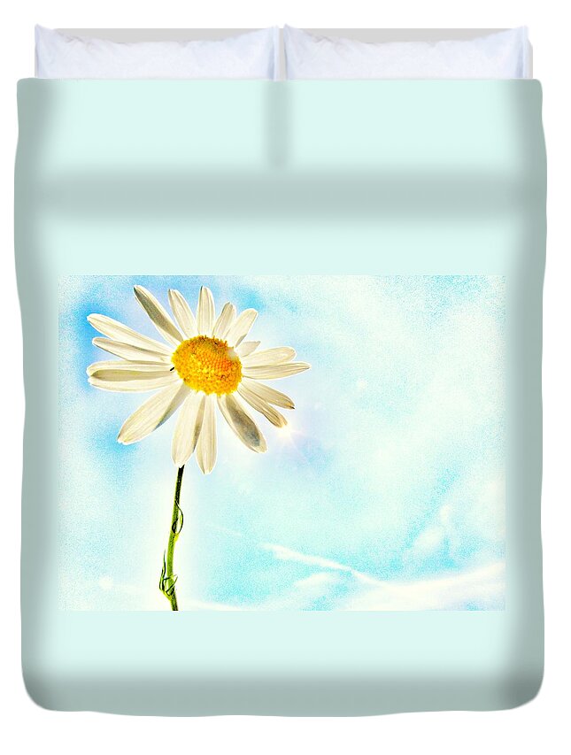 Daisy Duvet Cover featuring the photograph Sunshine by Marianna Mills