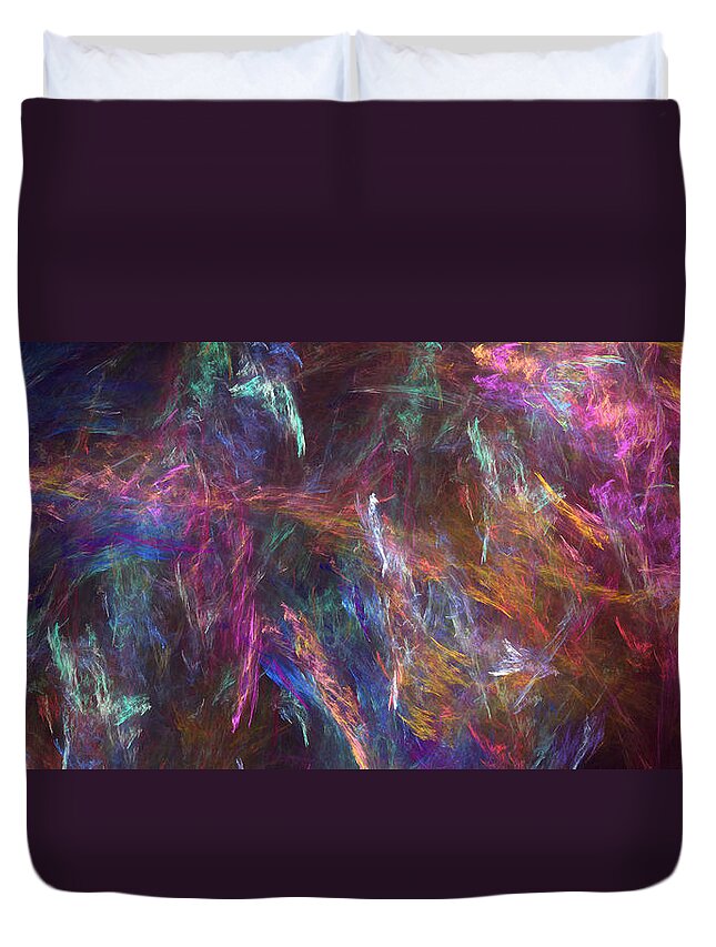 Abstract Duvet Cover featuring the digital art Surtido by RochVanh 