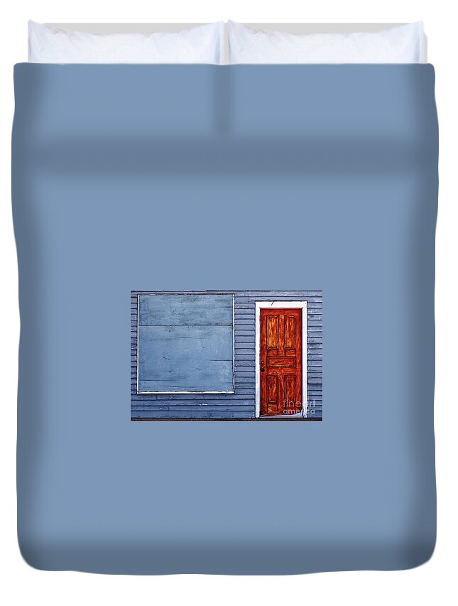 Rustic Duvet Cover featuring the photograph The Book Store by Terry Doyle