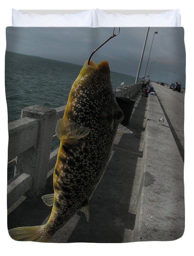 Fish Duvet Cover featuring the photograph The Catch Of The Day by Donna Brown