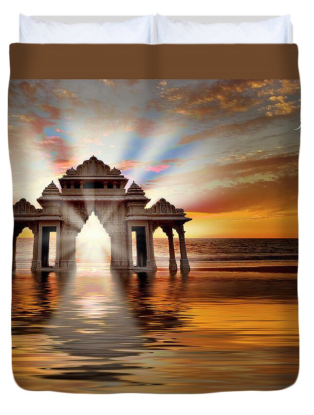 Endre Duvet Cover featuring the photograph The Gate To Nirvana by Endre Balogh